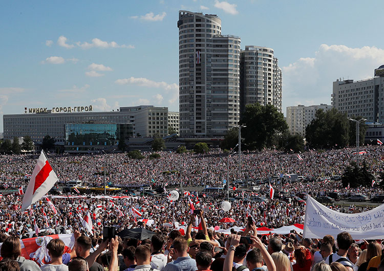 ;anifestacion en Bielorrusia