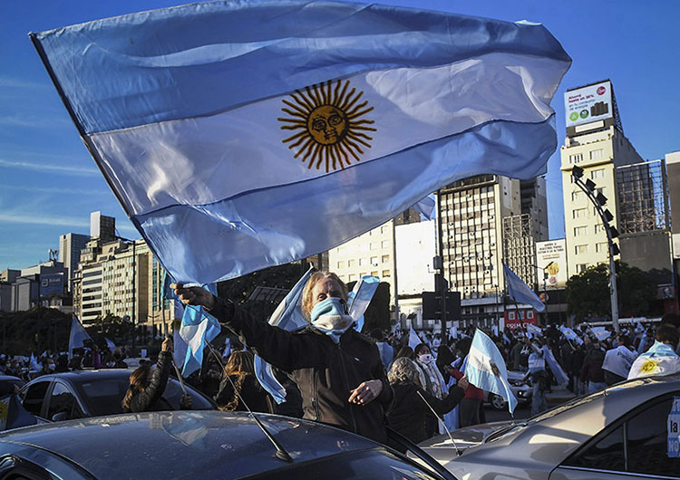 Manifestación argentina en cuarentena
