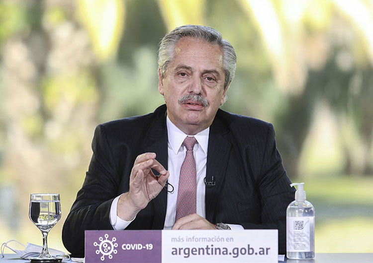 Presidente argentino Alberto Fernández