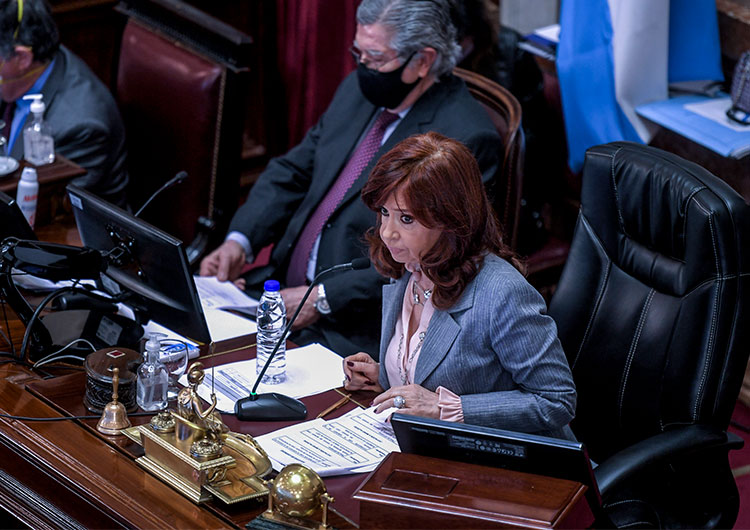 Cristina Fernández de Kirchner en el Senado